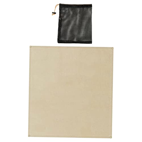MOTHNUR Feuerfeste Camping grillmatte Hitzebeständig und Langlebig Glasfaser Brandschutzdecke für Outdoor Picknick BBQ Feuerlöschdecke und Tragbar von MOTHNUR