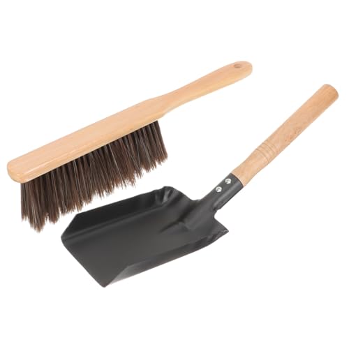 MOTHNUR Feuerstellen Reinigungsset mit Robustem Stahl Schürhaken und Kaminbürste Praktisches Langlebiges Schaufel Kit für Einfache Reinigung von Holzöfen und Kaminen Leicht und Kompakt mit von MOTHNUR