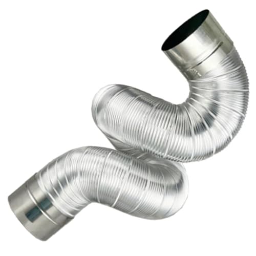 MOTHNUR Flexibles Edelstahl Kaminrohr Ofenrohr Auspuffrohr Metall Auspuff Flexibel Hitzebeständig für Küchenofen und Heizöfen Einfache Installation Luftdicht Langlebig Geeignet für von MOTHNUR