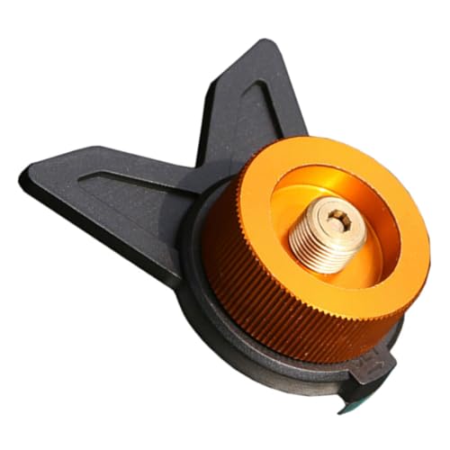 MOTHNUR Gasflaschenadapter Klein aus Messing Verschleißfester Camping Gaskartuschen mit Ständer Tragbarer Outdoor Zubehör für Campingkocher und Grill Kompatibel mit Butan Gasflaschen von MOTHNUR