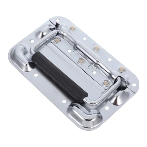 MOTHNUR Gefederter Klappgriff aus Chrom für Aviation Case und Werkzeugkoffer Robuster Tragegriff mit Federmechanismus Langlebiger Kistengriff für Industrie Transportboxen von MOTHNUR