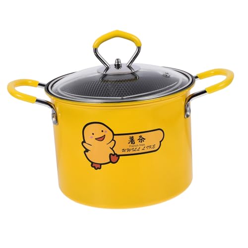 MOTHNUR Großer Haushalt Fritteusentopf mit Hitzebeständigem Griff und Abnehmbarem Frittierkorb Schnelles Erhitzen Vielseitig für Gemüse Fleisch und Pommes Langlebiger Metallfryer von MOTHNUR