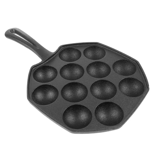 MOTHNUR Gusseisen Takoyaki Backblech Quail Egg Mold Pfanne Langlebig Robust für Ofen und Haushalt von MOTHNUR