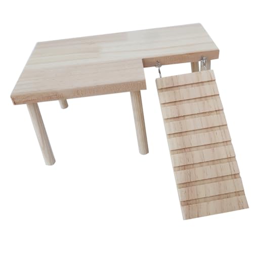 MOTHNUR Hamster Holzplattform mit Leiter Natürlicher Kletterspaß für Kleintiere Fördert Bewegung Koordination und Zahnpflege Geeignet für Hamster Chinchilla und Zwerghamster Sicheres MOTHNUR Hamster Holzplattform mit Leiter Natürlicher Kletterspaß für Kleintiere Fördert Bewegung Koordination und Zahnpflege Geeignet für Hamster Chinchilla und Zwerghamster Sicheres von MOTHNUR