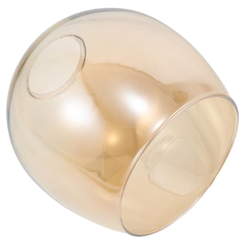 MOTHNUR Handgeblasener Glaslampenschirm Ersatz aus Hochborosilikatglas mit Bernsteinfarbener Elektroplattierung Hitzebeständig für Wand und Pendelleuchten Vintage Stil Einzigartige Glas von MOTHNUR