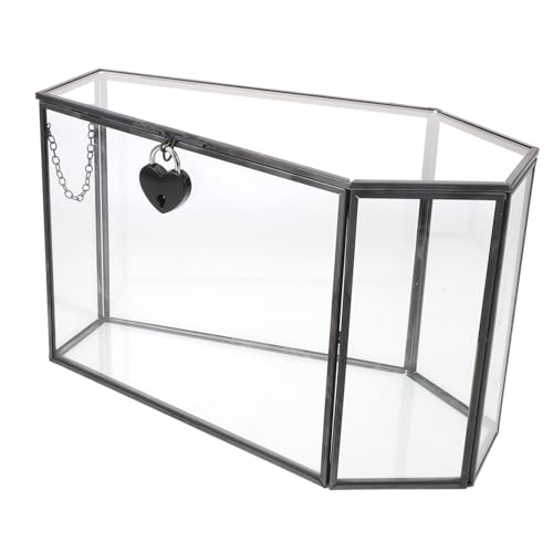 MOTHNUR Handgefertigte Glas-displaybox Sargform Mini Coffin Casket mit Deckel Robuste Transparente Glasvitrine für Gothic Schmuck Halloween-deko Sammelobjekte und Tischdekoration von MOTHNUR