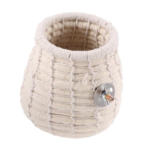 MOTHNUR Handgewebtes Warmes Papagei Nest aus Baumwollseil mit Schrauben Kleines Leichtes Vogelschlafbett für Winter Geeignet für Papageien Wellensittiche und Kleintiere Wetterfest und MOTHNUR Handgewebtes Warmes Papagei Nest aus Baumwollseil mit Schrauben Kleines Leichtes Vogelschlafbett für Winter Geeignet für Papageien Wellensittiche und Kleintiere Wetterfest und von MOTHNUR