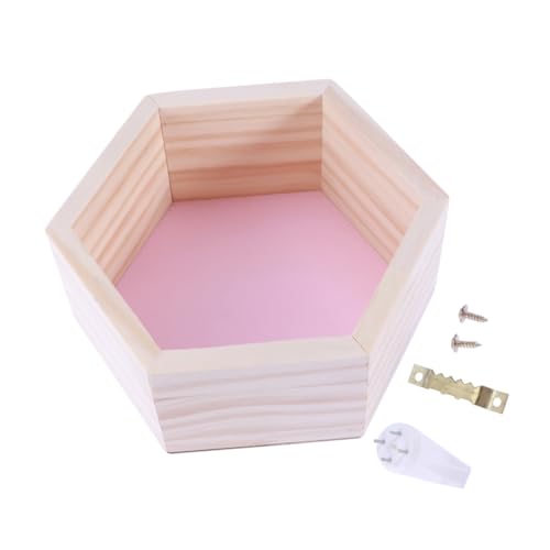 MOTHNUR Hexagonales Holzregal aus Massivem Kiefernholz Kleines Rosa Wandregal für Kinderzimmer und Kindergeschäft Rustikale Wanddekoration Vielseitiges Aufbewahrungsregal für Deko MOTHNUR Hexagonales Holzregal aus Massivem Kiefernholz Kleines Rosa Wandregal für Kinderzimmer und Kindergeschäft Rustikale Wanddekoration Vielseitiges Aufbewahrungsregal für Deko von MOTHNUR