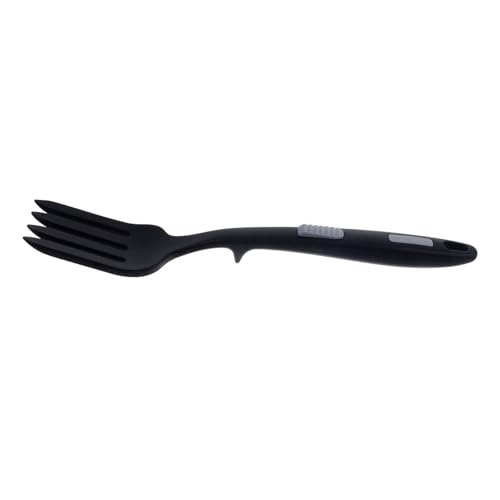 MOTHNUR Hitzebeständige Flexible Silikon Kochgabel mit Ergonomischem Griff Spülmaschinenfest Sichere Küchenhilfe für Vielseitiges Kochen und Servieren Bpa Frei in Schwarz von MOTHNUR