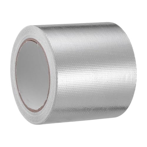 MOTHNUR Hitzebeständiges Aluminiumfolienband mit Glasfaserverstärktem Selbstklebend Feuerhemmend Breit Lang für Rohrisolierung Abdichtung und Reparatur bei Hohen Temperaturen von MOTHNUR