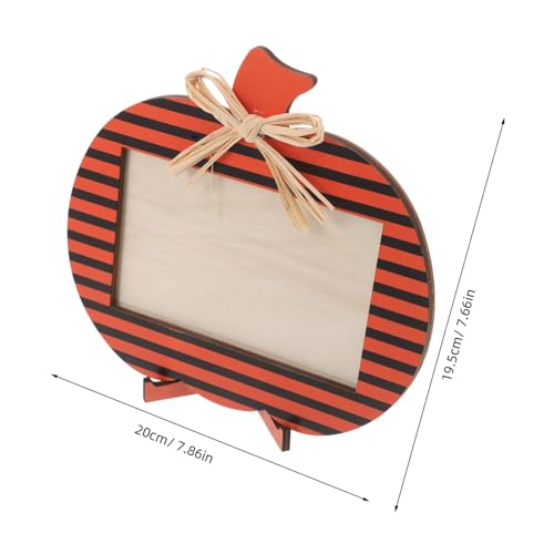 MOTHNUR Holz Bilderrahmen Kürbismotiv Robuster Wiederverwendbarer Pumpkin Photo Frame für Halloween und Thanksgiving Dekoratives Herbst-dekor für Tisch und Party für Familienfeiern und von MOTHNUR