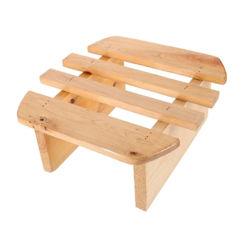 MOTHNUR Holz Fußhocker für Badezimmer und Sauna Runder Fußtritt Multifunktionaler Fußhocker für Wohnzimmer und Schlafzimmer Leicht Tragbar für Fußbad Wellness und Entspannung von MOTHNUR
