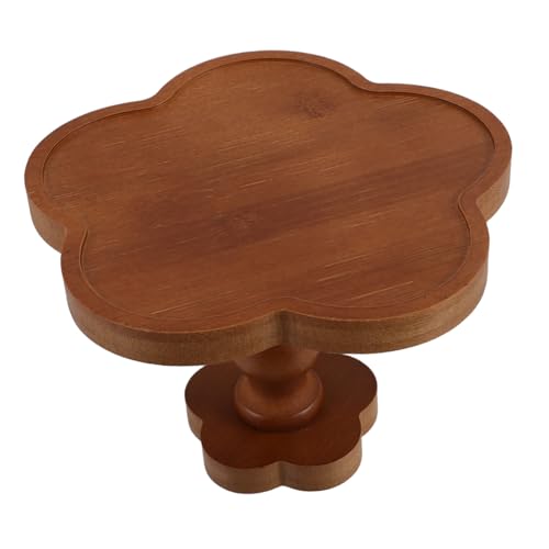 MOTHNUR Holz Schmuckablage Fußed Holztablett Schmuckschale mit Blumenform Vielseitiges Dekotablett für Schmuck Kerzen Obst Servierplatte für Wohnkultur Vanity Organizer von MOTHNUR