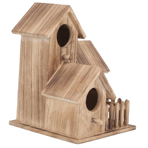 MOTHNUR Holz Vogelhaus Außennistkasten für Sittiche und Wellensittiche Wetterbeständiges Nistnest für kleine Papageien und Kleine Papageien Praktisches Langlebiges Vogelbruthaus für von MOTHNUR