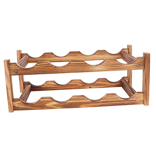 MOTHNUR Holz Weinflaschenhalter Doppelschichtiger Weinaussteller aus Massivem Kreatives Design für Weinlagerung und Dekoration für Zuhause Bar oder Weinkeller MOTHNUR Holz Weinflaschenhalter Doppelschichtiger Weinaussteller aus Massivem Kreatives Design für Weinlagerung und Dekoration für Zuhause Bar oder Weinkeller von MOTHNUR