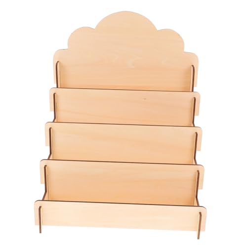 MOTHNUR Holz postkarten displayständer Mehrstufig Platzsparend Stabiler Holzständer für Grußkarten Karten und Poster für Theken Büros Einzelhandel und Ausstellungen von MOTHNUR