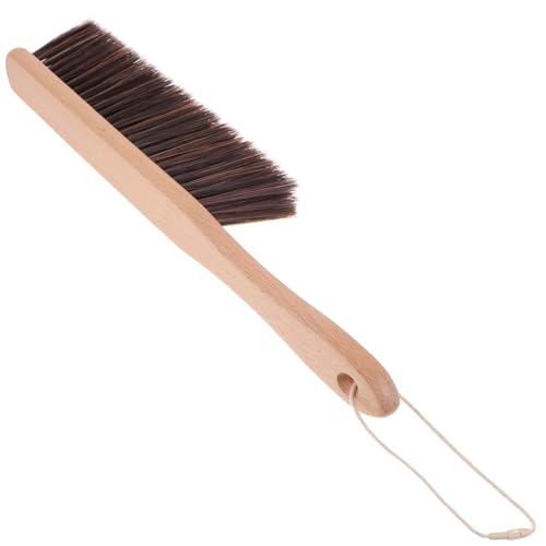 MOTHNUR Holzgriff Bettbürste mit Weichen Borsten Multifunktionale Staubbürste für Bett Sofa und Teppich Schonende Reinigung von Tierhaaren und Staub Langlebig und Ergonomisch für von MOTHNUR