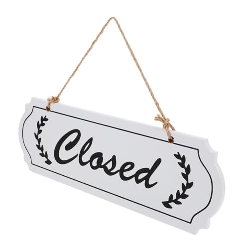 MOTHNUR Holzschild Open Closed Sign Doppelseitig mit Juteseil Hängend Stilvolles Türschild für Geschäfte Restaurants Cafés Sichtbares Geschäftsschild Dekor für Außenbereich von MOTHNUR