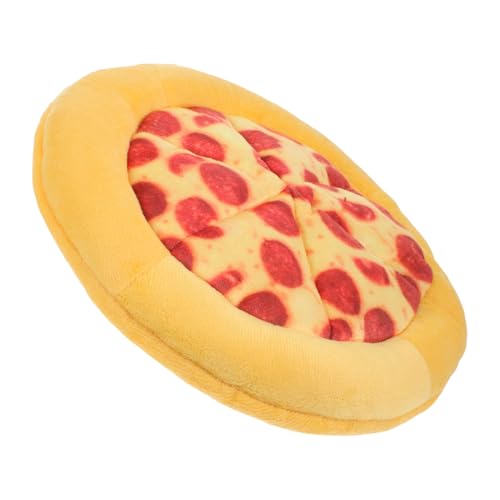 MOTHNUR Interaktives Pizza Hundespielzeug mit Quietschfunktion Robustes Kauspielzeug für Aggressive Beißer Mittlere Langlebiger Gummi Fördert Kau Training und Beschäftigung von MOTHNUR