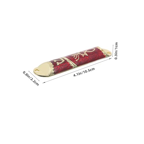 MOTHNUR Jüdische Mezuzah aus Zinklegierung Metall mit Schriftrolle Religiöse Türdekoration für Türrahmen Handgefertigt Leichtes Retro Design Geeignet als für Glaubensanhänger Zuhause Büro von MOTHNUR