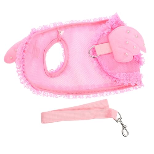 MOTHNUR Katzen Brustgeschirr Angel Design S Atmungsaktiv Leicht Strapazierfähig Komfortables Haustiergeschirr für Katzen Kleine Hunde Modisches Brustgeschirr mit Sicherem von MOTHNUR