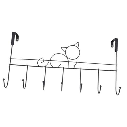 MOTHNUR Katzen motiv Türhaken ohne Bohren Over The Door Handtuchhalter Platzsparender Kleiderhaken für Bad Schlafzimmer Küche Runder Haken Schützt Kleidung Langlebiger von MOTHNUR