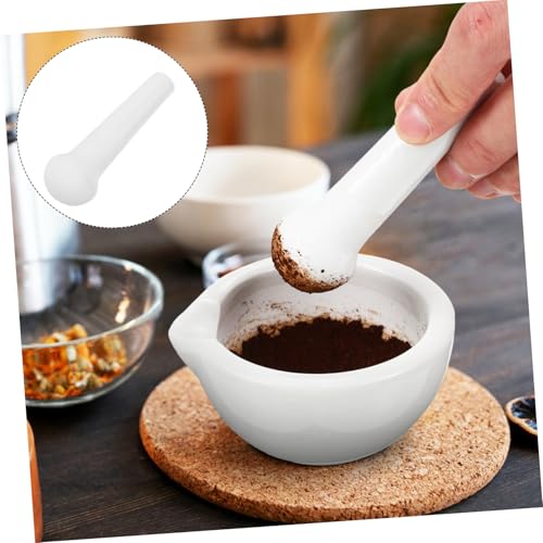 MOTHNUR Keramik Lebensmittel Handlicher Ergonomischer Knoblauchstampfer Langlebiges Sicheres Keramik Mahlwerkzeug für Manuelles Zerkleinern und Aromafreisetzen Beim Kochen von MOTHNUR