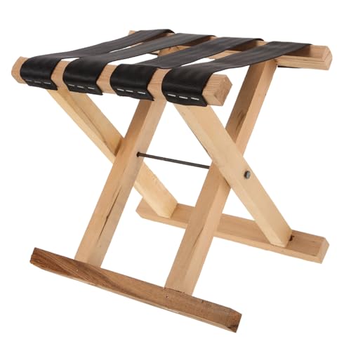 MOTHNUR Klappbarer Tragbarer Campingstuhl aus Massivholz Leichter Faltbarer Outdoor hocker Sitzhöhe für Angeln Wandern Picknick Grillen und Gartenaktivitäten von MOTHNUR