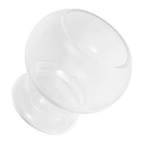 MOTHNUR Klares Rundes Mini Aquarium aus Glas Stabiles Kleines Fischglas für Goldfische und Schildkröten Dekorativer Desktop fischtank für Zuhause und Büro Platzsparender Terrassentank von MOTHNUR