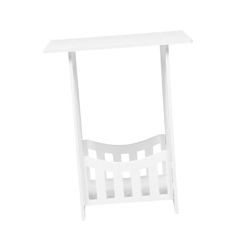 MOTHNUR Kompakter Beistelltisch Holzverbund Stabiler Nachttisch mit Hohlem Ablageregal Vielseitiger Sofatisch für Wohnzimmer und Schlafzimmer Platzsparendes Kleines Möbel für Moderne von MOTHNUR