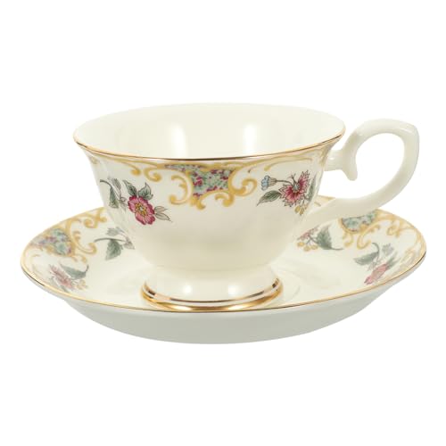 MOTHNUR Mittags-teetassen-Set Keramik-teetasse Untertasse Milchbecher Komfortabler Griff Keramikgeschirr von MOTHNUR