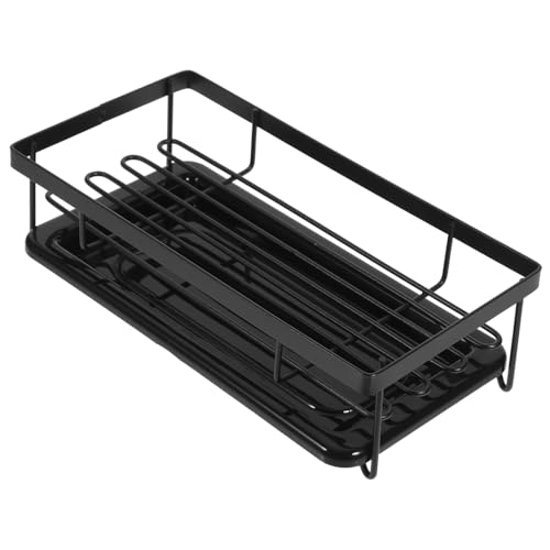 MOTHNUR Küchen Spüle Organizer Metall Schwammhalter Robust Abtropfgestell Platzsparend für Spüllappen und Reinigungsutensilien Küchenarbeitsplatte Badezimmer Geeignet von MOTHNUR