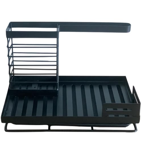 MOTHNUR Küchenspüle Schwammhalter mit Abtropffläche Stabiler und Rutschfester Organizer für Spültuch und Küchenutensilien Luftdurchlässiges Design für Schnelle Trocknung Praktisches von MOTHNUR