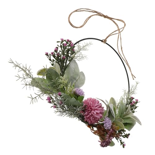 MOTHNUR Künstlicher Blumenkranz aus Metall mit Hortensien und Blättern Wetterfester Tür Wanddeko Schwarzer Metallring Stabile Bauweise Einfache Montage für Frühling und Zuhause MOTHNUR Künstlicher Blumenkranz aus Metall mit Hortensien und Blättern Wetterfester Tür Wanddeko Schwarzer Metallring Stabile Bauweise Einfache Montage für Frühling und Zuhause von MOTHNUR