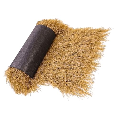 MOTHNUR Künstliches Strohdach Dichtes Gelbes Reetdach DIY Gartendeko Wetterfestes Terrassendach Simulation für Pavillon und Gartenhaus Dekoration von MOTHNUR