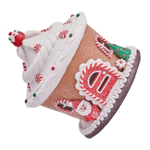 MOTHNUR LED Weihnachtsdekoration Resin Schloss mit Warmem Licht Handliche Weihnachtsfigur für Tisch Kamin Festliche Tragbare Weihnachtsbeleuchtung für Kinderzimmer und Saison von MOTHNUR