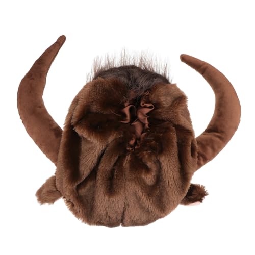 MOTHNUR Lustiges Haustier Horn Headgear Braun Kreatives Leichtes Hundekopfschmuck Bequemes Langlebiges Party Accessoire für Kleine Hunde und Katzen Modisches Kostümzubehör von MOTHNUR