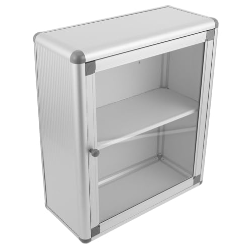 MOTHNUR Medikamentenbox zur Wandmontage Telefonbehälter Organizer der Wandmontage Medizin wandmontierte Boxen Tablettenbehälter Medizin Fall Pillenorganisator Metall Silber von MOTHNUR