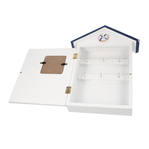 MOTHNUR Mediterraner Schlüsselhalter Wandmontage Hausförmige Schlüsselbox aus Leichtem MDF Große Kapazität Dekorativer Schlüsselaufbewahrungskasten für Zuhause Büro Geschenkidee MOTHNUR Mediterraner Schlüsselhalter Wandmontage Hausförmige Schlüsselbox aus Leichtem MDF Große Kapazität Dekorativer Schlüsselaufbewahrungskasten für Zuhause Büro Geschenkidee von MOTHNUR