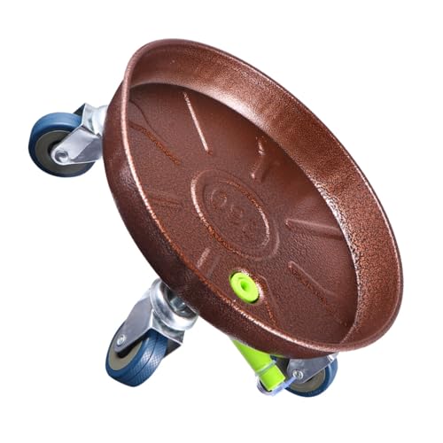 MOTHNUR Metal Flower Pot Moving Tray mit Universalrollen Runder Pflanztopfwagen aus Metall Mobiler Blumentopfständer für Innen und Außenbereich Leichter Pflanzentransport für Balkon und von MOTHNUR