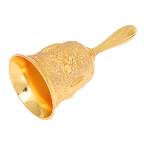 MOTHNUR Metal Handglocke aus Robustem Metall Rostfrei Klarer Klang Handgefertigt Poliert Langlebig und Stoßfest Vielseitig als Restaurant Bar Tischglocke für Service und Signalgebung von MOTHNUR