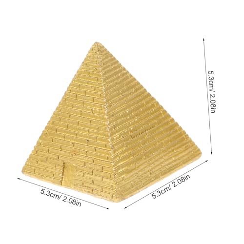 MOTHNUR Mini Ägyptische Pyramide Dekofigur aus Resin Kleines Pyramidenspielzeug Kreative Simulation Vielseitiges Modell für Bücherregal und Schrank Stilvolle Heimdekoration von MOTHNUR