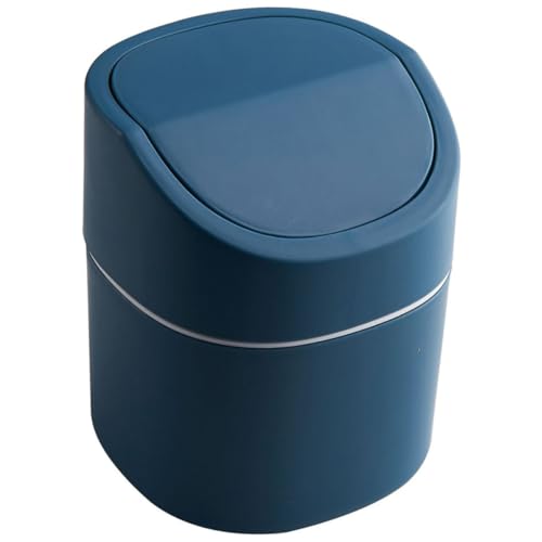 MOTHNUR Mini Tischabfalleimer mit Schwenkdeckel Kompakter Desktop Mülleimer mit Großem Fassungsvermögen Geruchsdichter Papierkorb für Küche Büro Badezimmer Platzsparender Tiny Bin mit von MOTHNUR