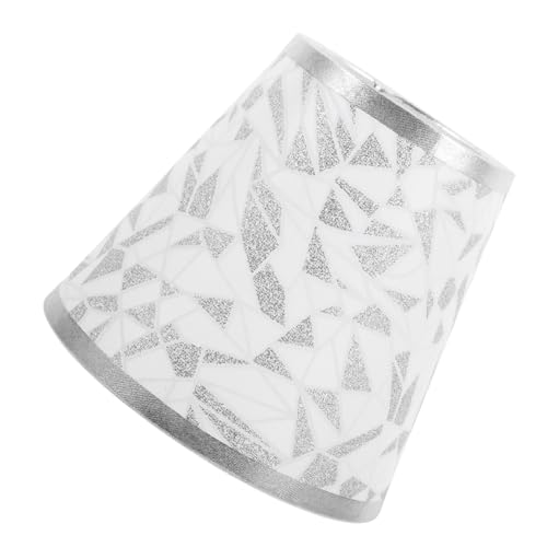 MOTHNUR Minimalistischer Stoff Lampenschirm Silber Diamant Muster Ersatz Lampenschirm für Wand und Hängelampe Kleine Lampenschirme für Wohnzimmer Schlafzimmer Transparenter Eleganter von MOTHNUR