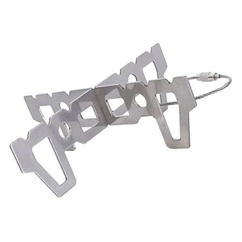 MOTHNUR Multifunktionaler Tragbarer Alkoholbrenner Ständer aus Robustem Aluminiumlegierung Rutschfester Stabiler Herdhalter für Outdoor Camping Wandern Überleben Praktischer Wok und von MOTHNUR