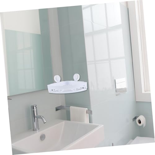 MOTHNUR Multifunktionales Punch freies Eckregal Badezimmer Aufbewahrung Stabiles Kunststoff Regal für Shampoo Kosmetik und Badutensilien Wandmontierter Stauraum Organizer von MOTHNUR
