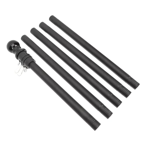 MOTHNUR Outdoor Fahnenmast Rotationsfrei Wetterfest Garten Flaggenmast Schwarz von MOTHNUR