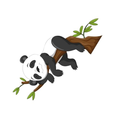 MOTHNUR PVC Wandsticker Panda Tiermotiv Kinderzimmer Wanddeko Selbstklebend Sicher Ablösbar für Glatte Wände Fenster Fliesen Schlafzimmer Wohnzimmer von MOTHNUR