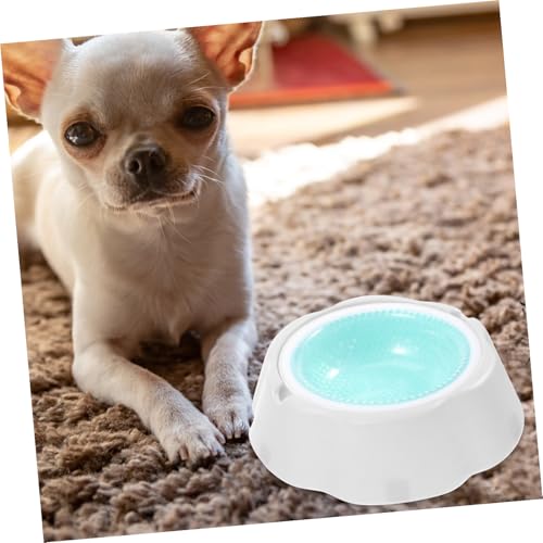 MOTHNUR Pet Cooler Bowl für Hunde und Katzen Sommerliche Flache Schüssel mit Stabilem Sockel Langlebiges Kunststoffmaterial Kühlt Wasser und Futter als Kühlzubehör für Heiße Tage von MOTHNUR