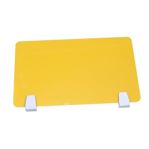MOTHNUR Praktische Acryl Schreibtischtrennwand Gelb Büro Desktop Baffle Installieren Privater Arbeitsplatz für Schule und Büro von MOTHNUR